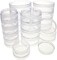 The Beadsmith – Stack Jar 4-Piece Assortment – 2 x 4 Stack, 1 x 5 Stack, 1 x 6 Stack, Pill containers, Empty Pot Jars, refillable Cosmetic containers, Small Plastic Organizers